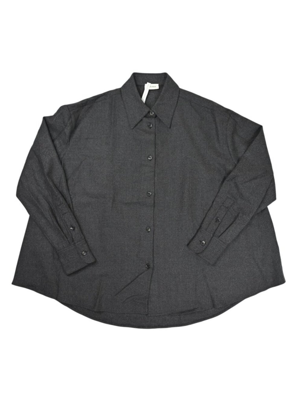 Lilysilk Silk-Wool Oversized Warm Shirt in Thunder